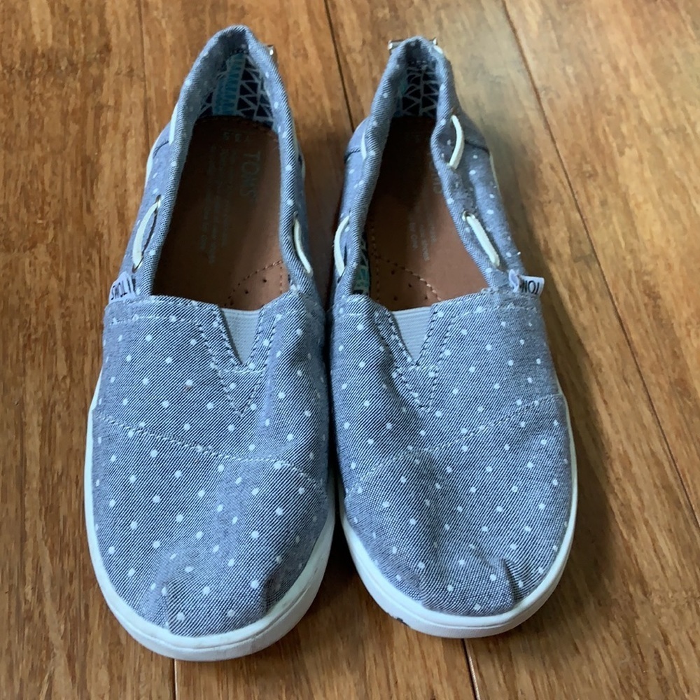 TOMS Girls Cinch Closure Canvas Slip-on sz Y3.5 - Picture 2 of 6